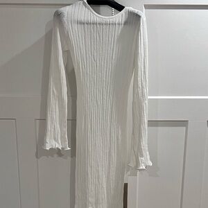 White Knit Maxi - Low Back - New with Tags